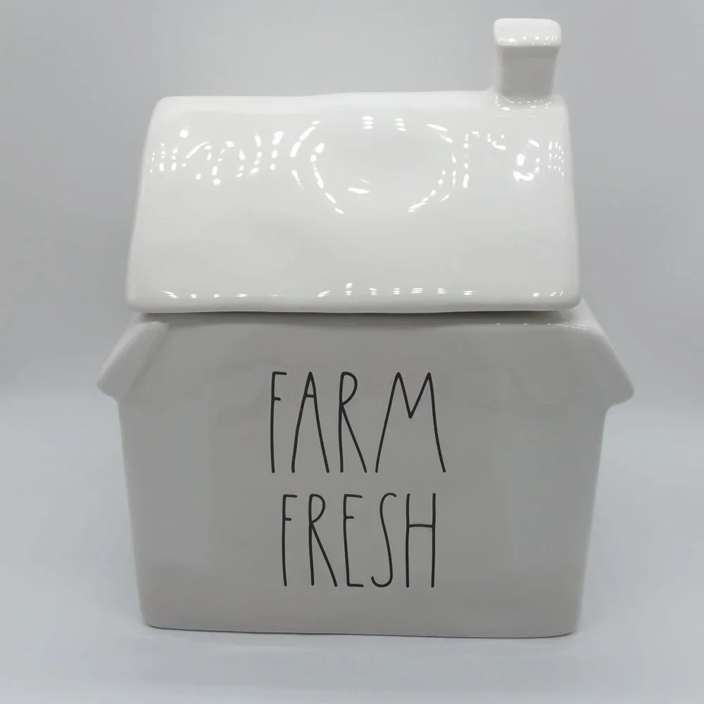 Rae Dunn Farm Fresh Barn Canister Cookie Jar